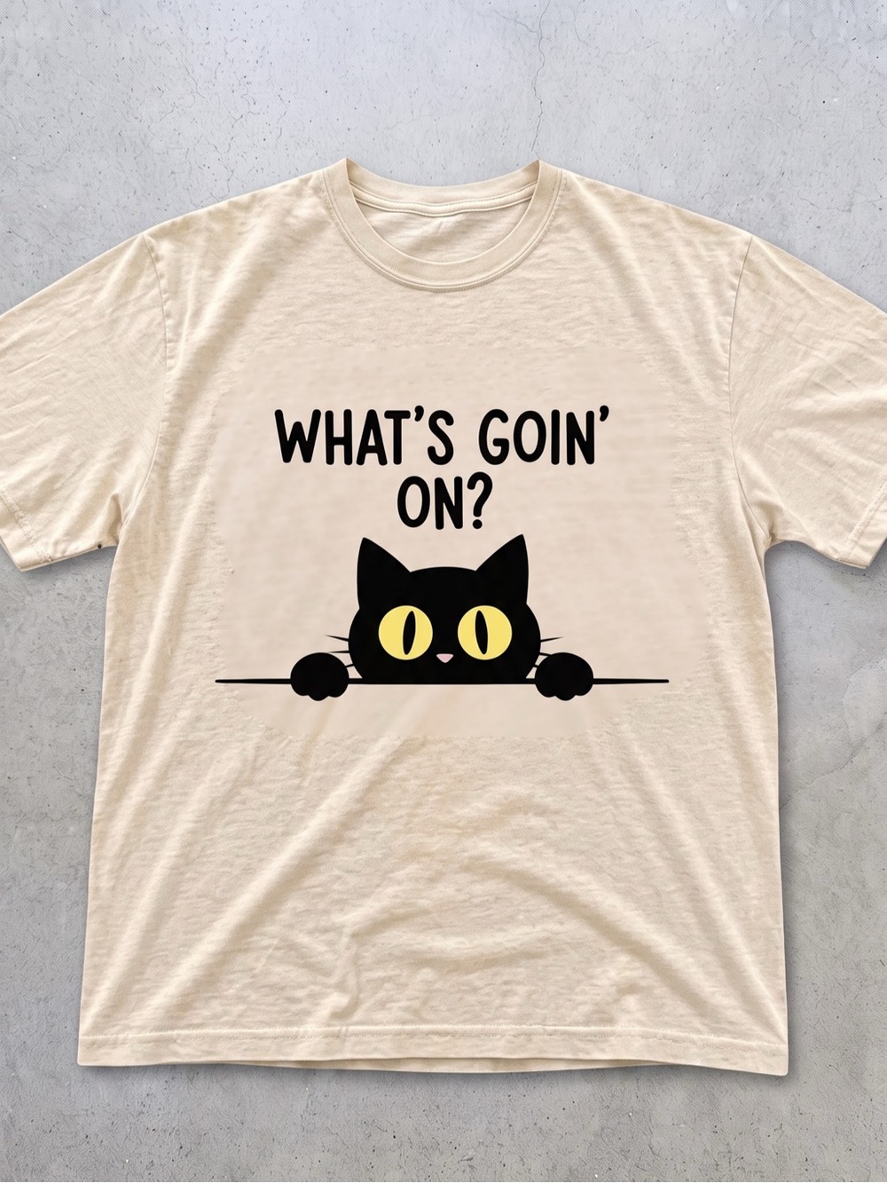 Gildan Short Sleeve Tee with Black Cat
Graphic